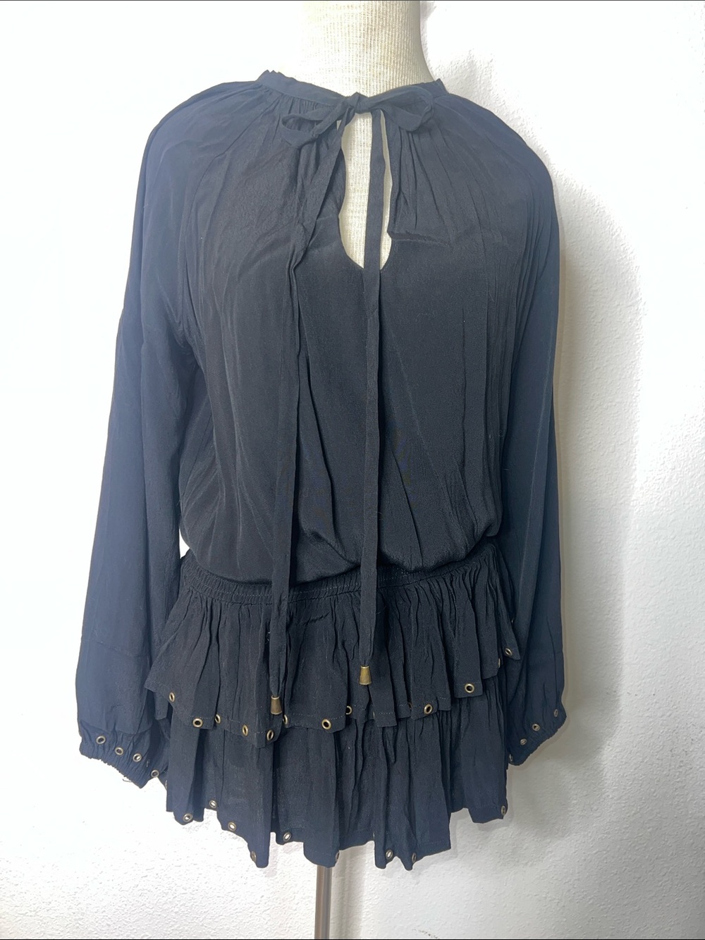Muche & Muchette Smocked Waist Layered Skirt Minidress